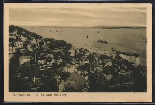AK Hamburg-Blankenese, Blick vom Süllberg