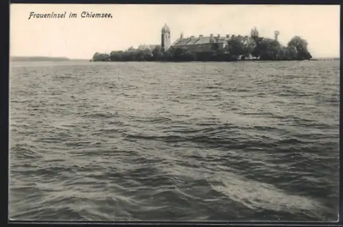 AK Fraueninsel im Chiemsee, Totalansicht vom Wasser aus