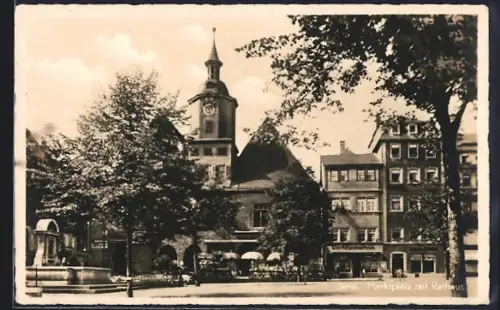 AK Jena, Marktplatz mit Rathaus