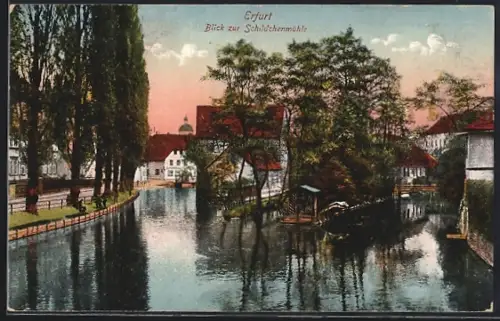 AK Erfurt, Blick zur Schildchenmühle