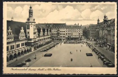 AK Leipzig, Markt und Altes Rathaus