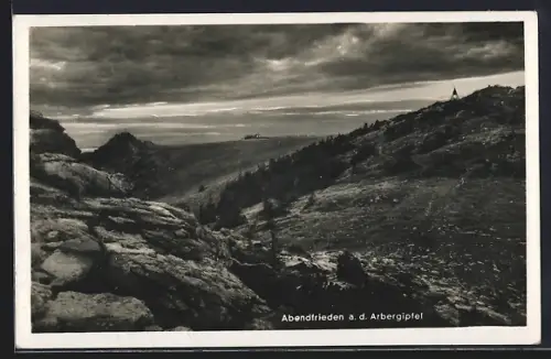 AK Grosser Arber, Abendfrieden am Arbergipfel