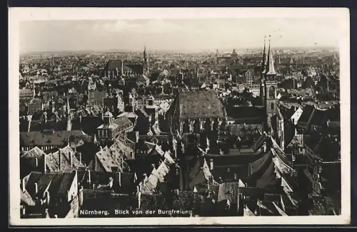 AK Nürnberg, Blick von der Burgfreitung