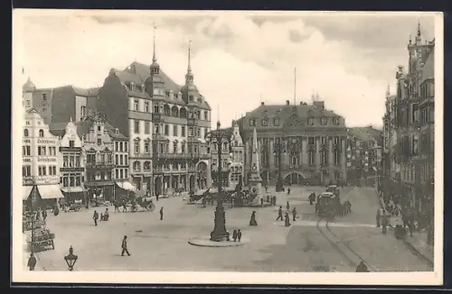 AK Bonn, Marktplatz, Strassenbahn