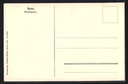 AK Bonn, Marktplatz, Strassenbahn