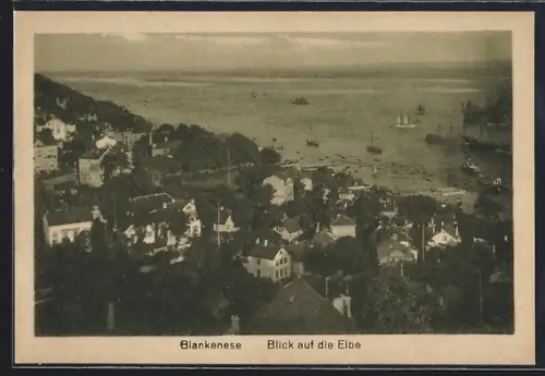 AK Hamburg-Blankenese, Blick auf die Elbe