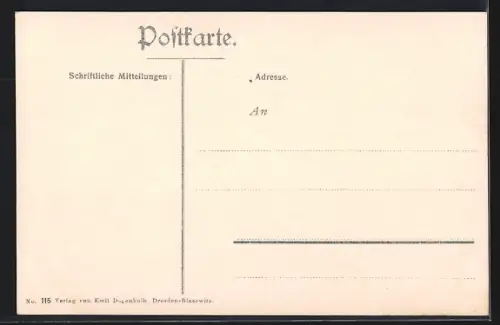 AK Königstein / Elbe, Stadtansicht mit Festung