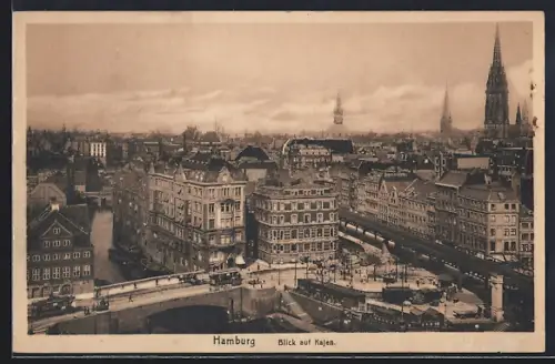 AK Hamburg, Blick auf Kajen