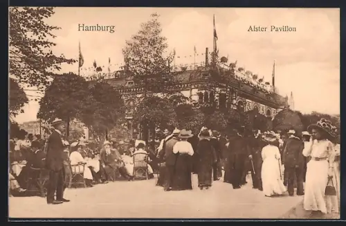AK Hamburg-Neustadt, Alster Pavillon