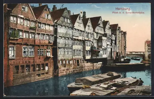 AK Alt-Hamburg, Fleet bei der Schathorbrücke