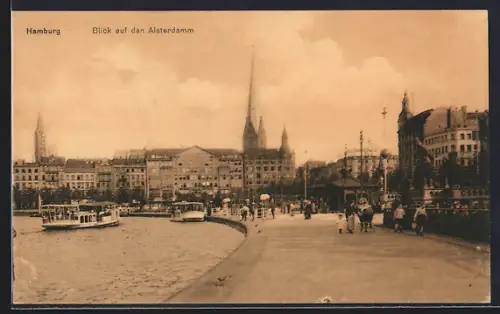 AK Hamburg, Blick auf den Alsterdamm