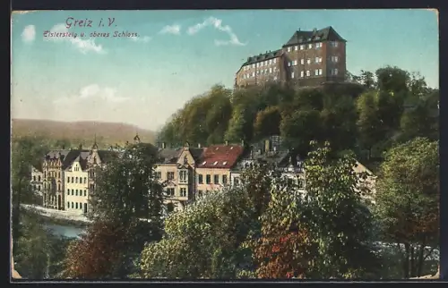 AK Greiz i. V., Elstersteig, oberes Schloss