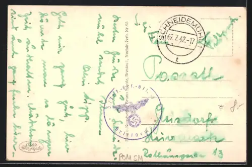 AK Schneidemühl, Partie am Regierungsgebäude