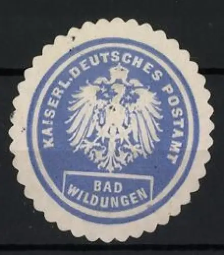 Reklamemarke Bad Wildungen, Kaiserlich Deutsches Postamt, Reichsadler