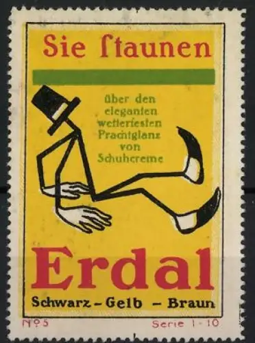 Reklamemarke Erdal, Sie staunen, eleganter Glanz von Schuhcreme