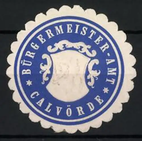 Reklamemarke Calvörde, Bürgermeisteramt, Wappen