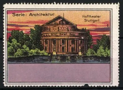 Reklamemarke Stuttgart, Hoftheater, Architektur-Serie