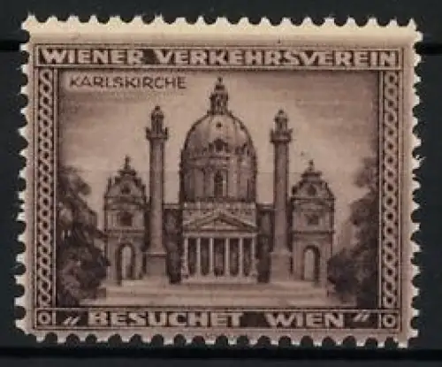 Reklamemarke Wien, Besuchet Wien, Karlskirche