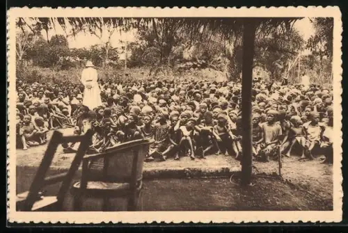 AK Cameroun, Les Pères du St. Esprit, Sermon en plain air, en brousse
