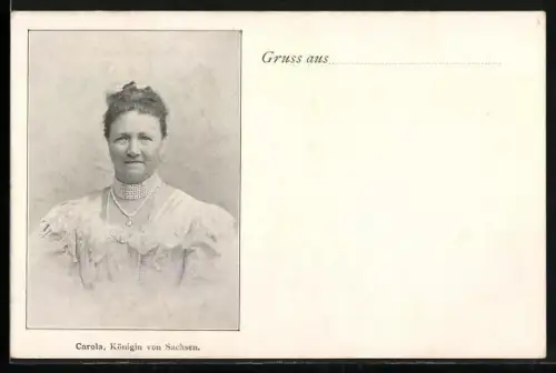 AK Königin Carola von Sachsen im Porträt