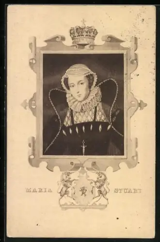 Künstler-AK Maria Stuart, Coat of Arms