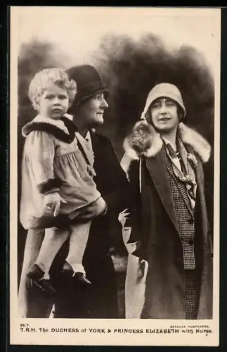 AK Duchess of York & Princess Elizabeth with Nurse