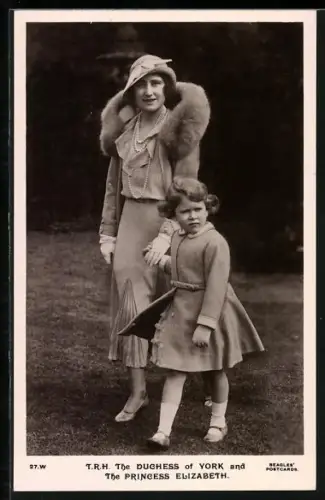 AK The Duchess of York and The Princess Elizabeth