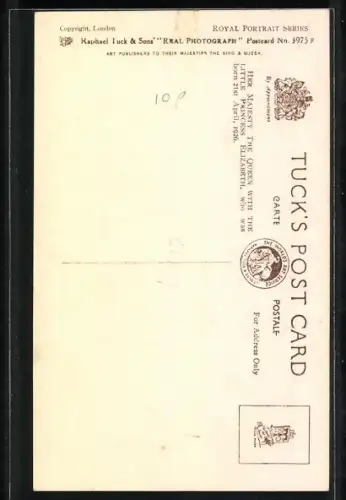 AK The Queen with Princess Elizabeth