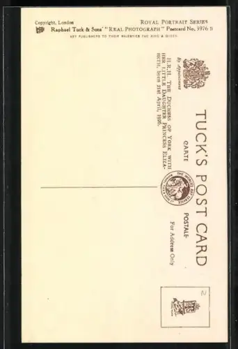 AK the Duchess of York und Princess Elizabeth