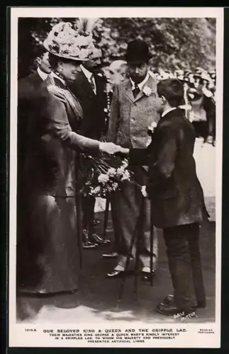 AK King and Queen and the Cripple Lad, Their Majesties Kindly Interest in a Crippled Lad