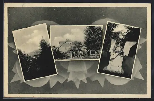 AK Nizni Verecki, Denkmal und Ortspartie