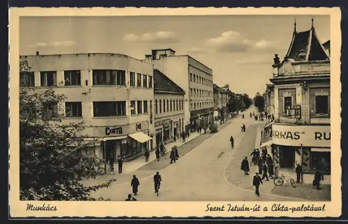 AK Munkács, Szent Istvan-ut a Cikta-palotaval