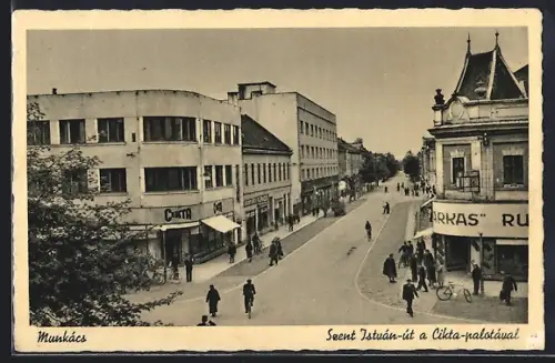 AK Munkács, Szent Istvan-ut a Cikta-palotaval