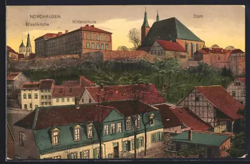 AK Nordhausen, Blasiikirche, Mittelschule, Dom