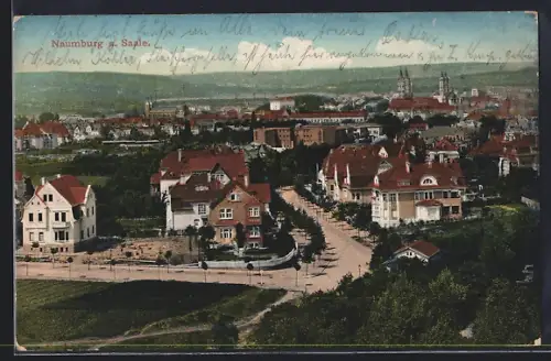 AK Naumburg a. Saale, Stadtansicht mit Wohnhäusern und Dom