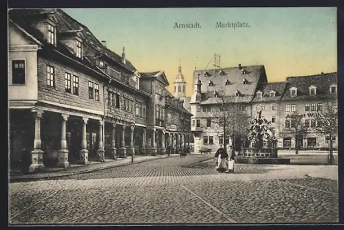 AK Arnstadt, Marktplatz