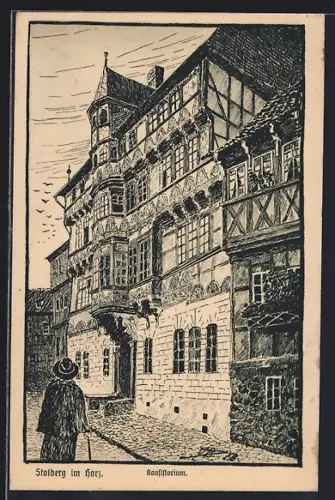 Künstler-AK Stolberg im Harz, Konsistorium