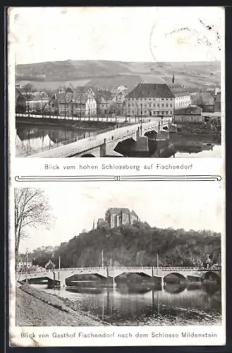 AK Leisnig, Schlossberg, Fischendorf, Schloss Mildenstein