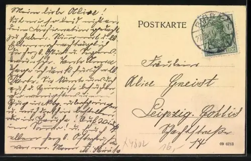 AK Bad Bibra, Ortsansicht mit Kirche