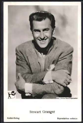 AK Schauspieler Stewart Granger im Anzug