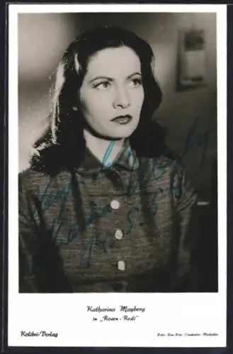 AK Katharina Mayberg in Rosen-Resli, Autograph