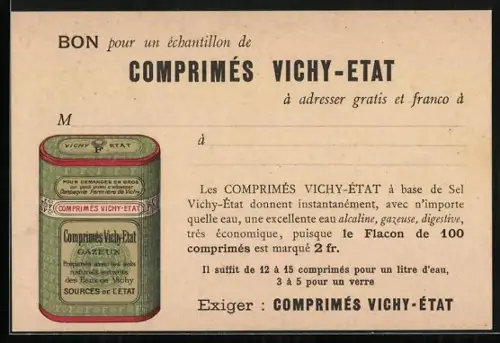 AK Paris, 6, rue de la Tacherie, Comprimés Vichy-Etat