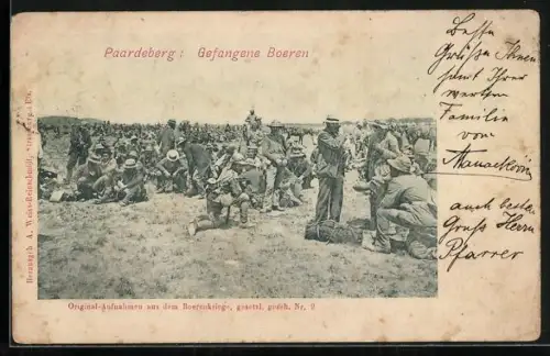 AK Paardeberg, Gefangene Boeren