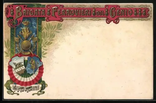 Lithographie Brigata Ferrovieri del Genio
