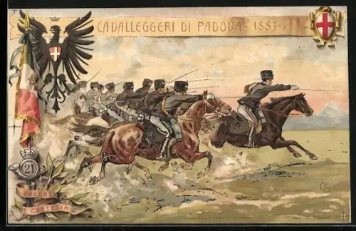AK 21. Cavalleggeri die Pagoda 1883