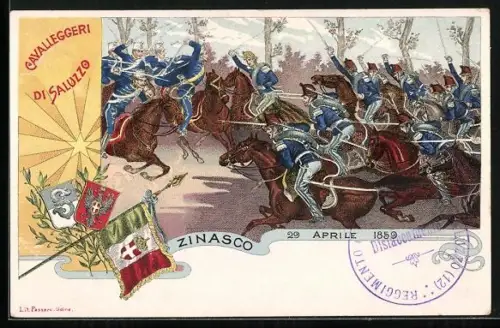AK Cavalleggeri di Saluzzo, Zinasco 29. Aprile 1859