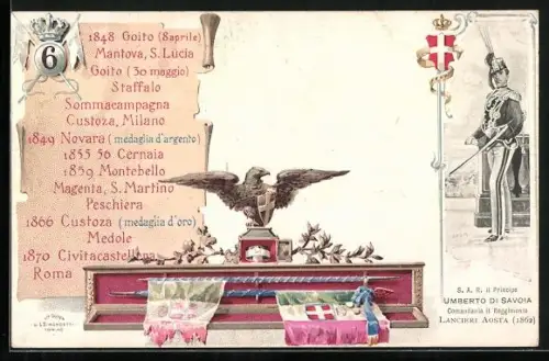 AK 6. Reggimento Lancieri Aosta, Il Principe Umberto di Savoia