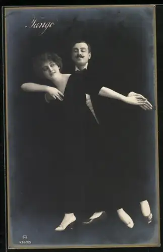 AK Vergnügtes Paar beim Tango