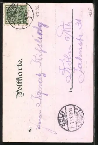 Lithographie Carneval, Menschen in Kostümen beim Feiern des Fasching