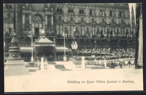 AK Hamburg, Enthüllung des Kaiser Wilhelm Denkmals